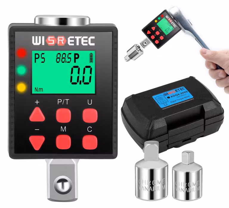 Adattatore digitale per coppia, attacco 1/2 pollice, da 3,4 a 340 Nm, precisione ±1%