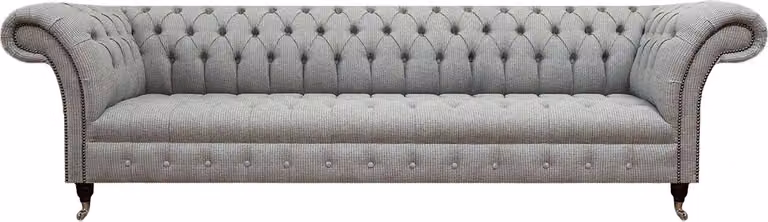 Chesterfield Möbel Sofa Viersitzer Couch Wohnzimmer Textil Einrichtung