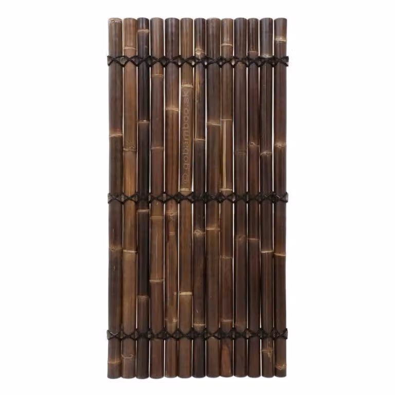 Pannello di pali di bambù semicircolari marrone scuro 90 x 150 cm (recinto di bambù)
