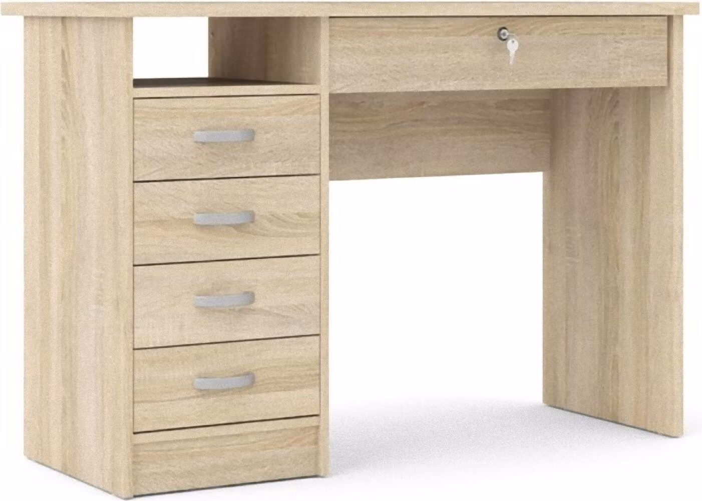 Scrivania Fula 5 cassetti in rovere struttura decor.