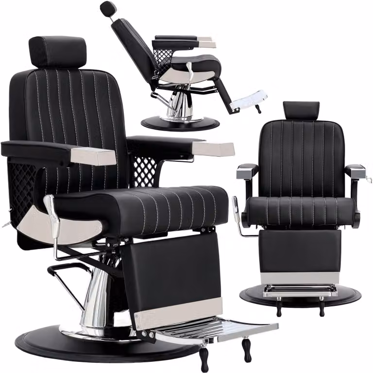 Poltrona da barbiere parrucchiere idraulica girevole per il salone barbiere barber shop Jason Barberking