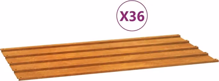 Pannelli per Tetti 12 pz Ruggine 80x44 cm in Acciaio Corten