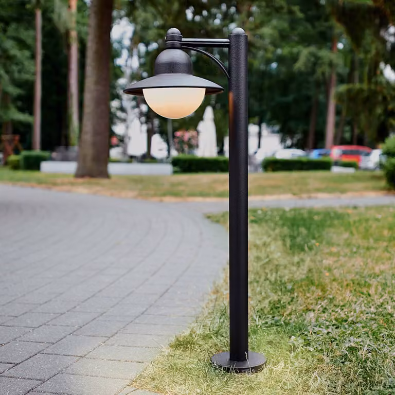 Albert Leuchten Lampioncino da giardino Yarai, Nero, Alluminio, Campagna / Rustiche, Lampada da esterni