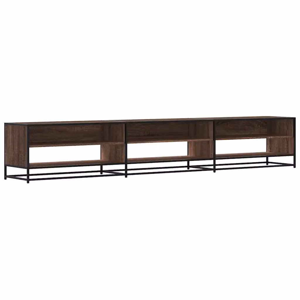 Mobile TV stile industrial vidaXL in legno e metallo colore marrone L: 270 cm, P: 40 cm, H: 46 cm – 2