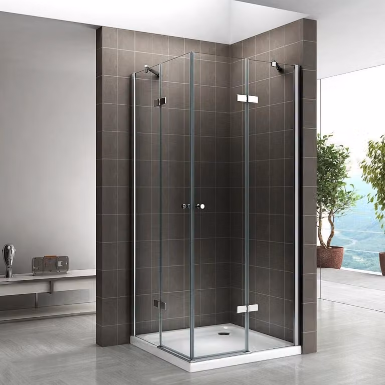 Cabina doccia angolare i-flair 85x120x190 cm in vetro di sicurezza trasparente da 6 mm - DK19