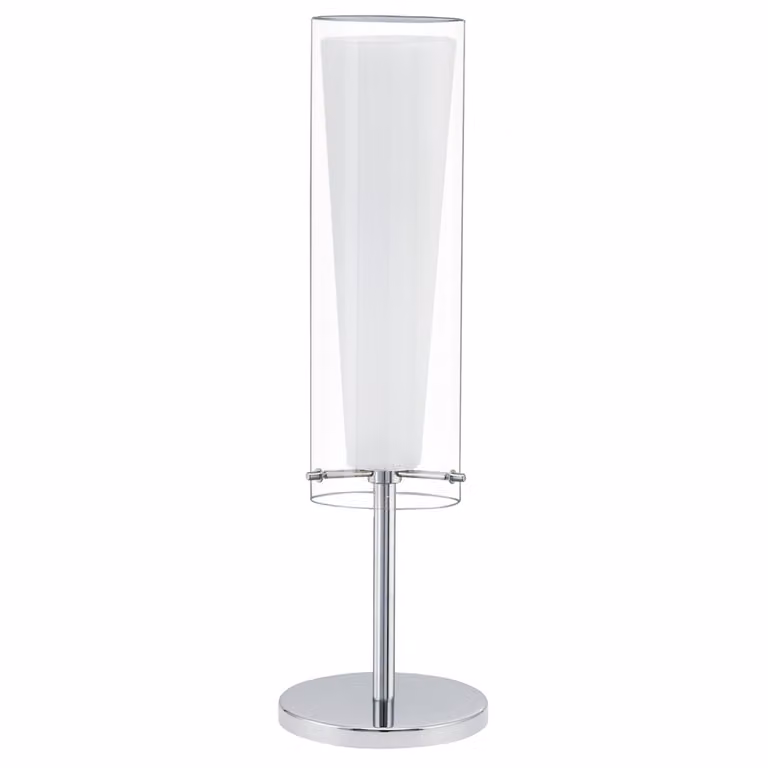 Eglo PINTO, Camera da letto, Soggiorno, Cromo, Trasparente, Bianco, Bianco, E27, 60W, AC