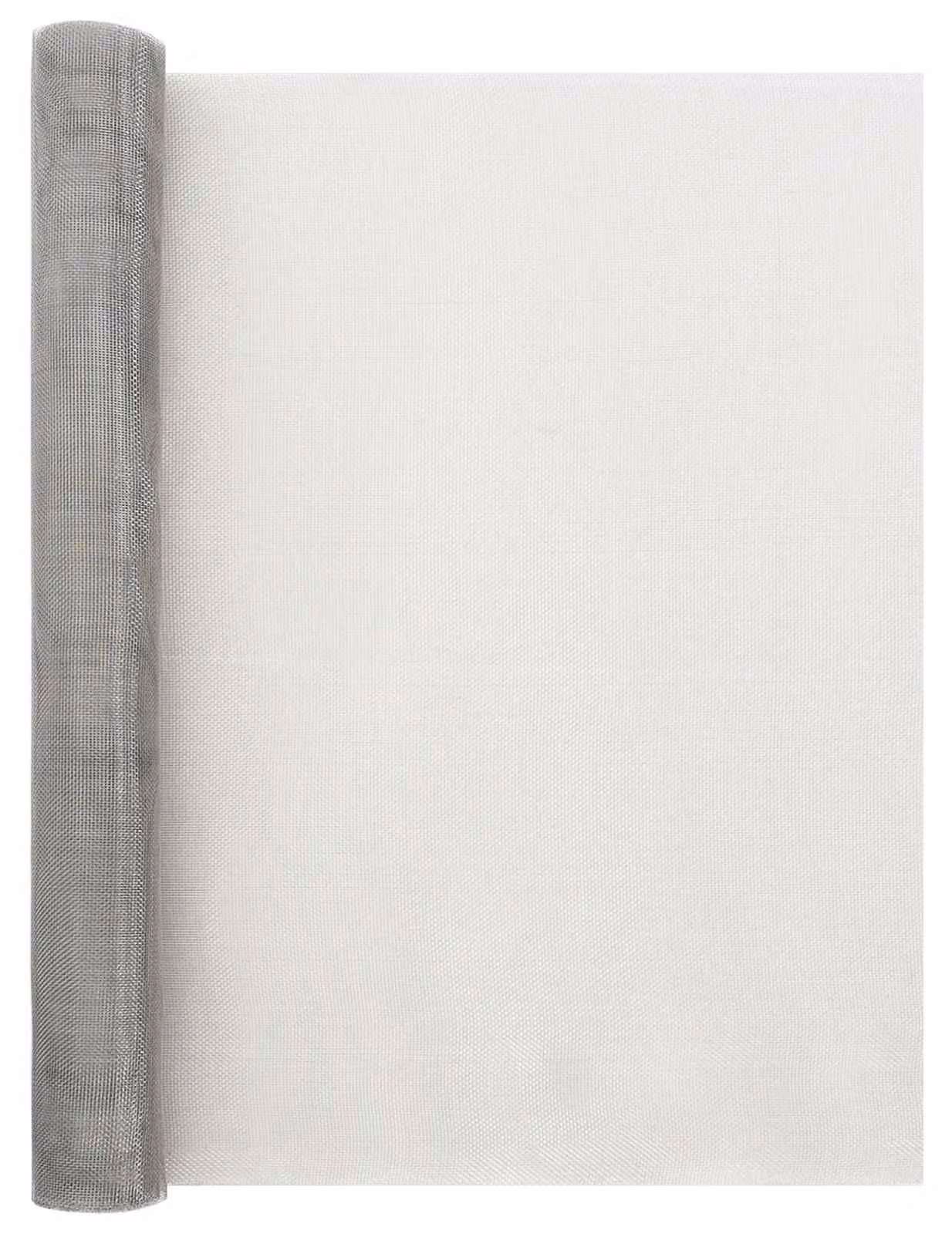 Schermo a rete, dimensioni 60 x 1000 cm, maglia 20, acciaio inossidabile 201, colore argento