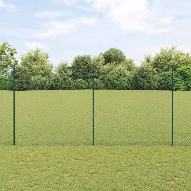 Recinzione a maglie con palo 10 x 1,6 m Verde Rete 3336236