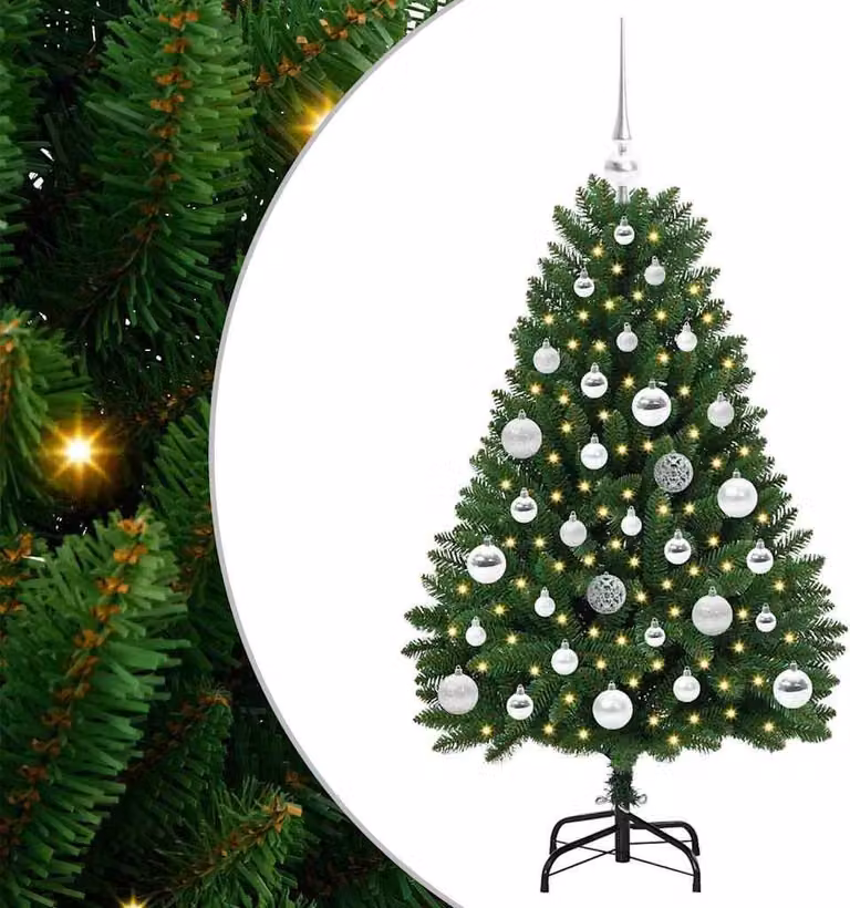 Albero di Natale artificiale Verde 120 cm PVC e Metallo
