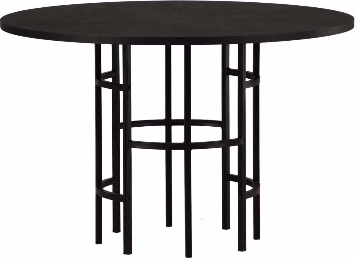 FURNLUX Tavolo da pranzo Copenhagen Nero 115cm / Hauptfarbe: Schwarz / Dimensioni: 115 x 115 x 74 cm