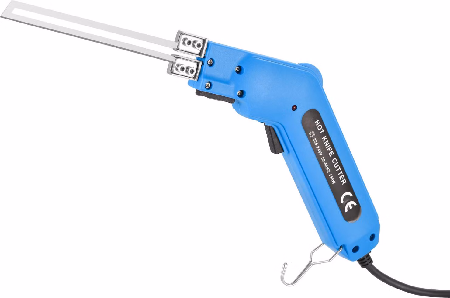 Taglierina per polistirolo/schiuma - Lama elettrica riscaldata - Spina UE 220 V - 150 W - Fino a 500 °C - CE - Con lama e accessori - Grigio