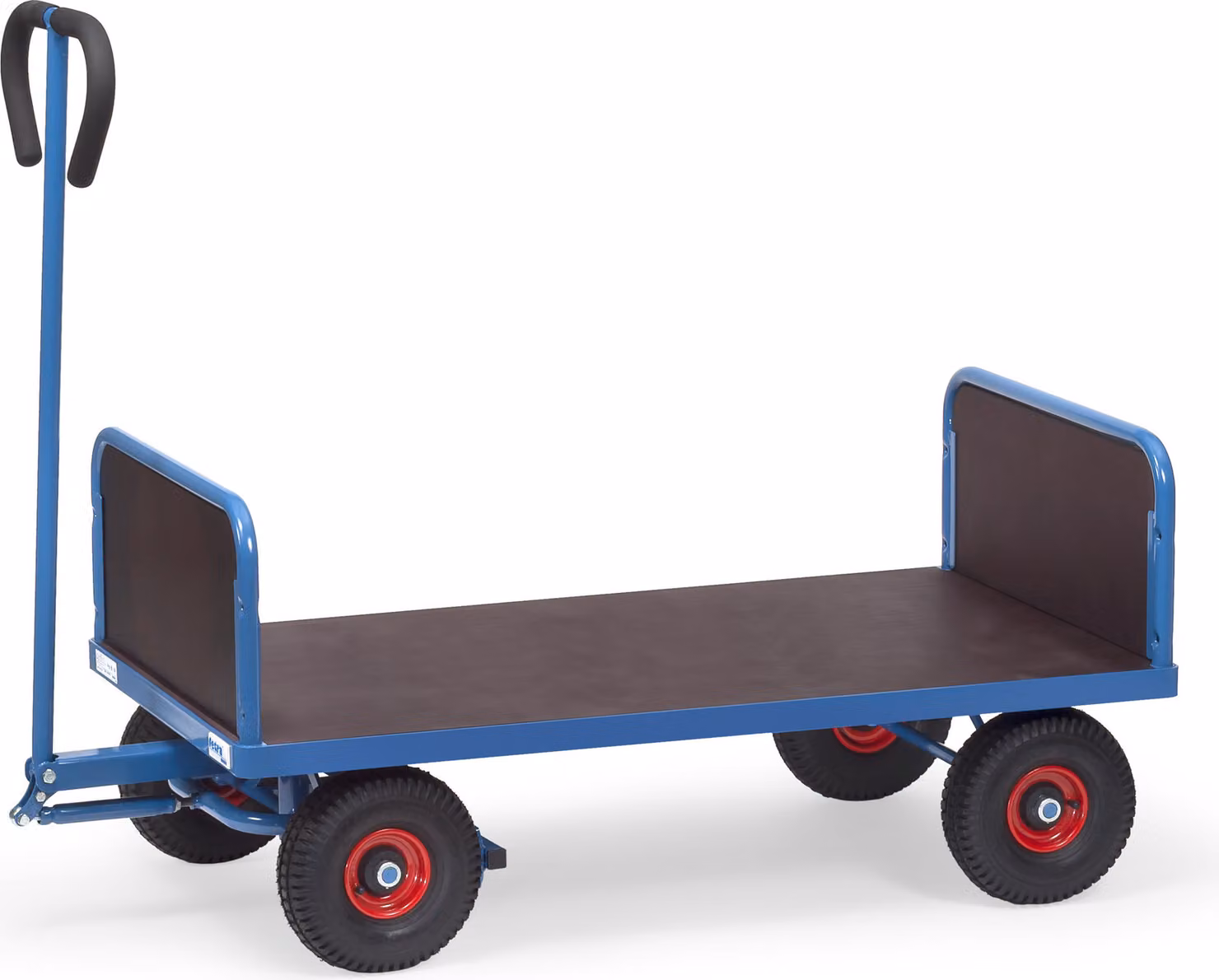 Carrello manuale Fetra con 2 pareti frontali, superficie di carico 1200x700 mm