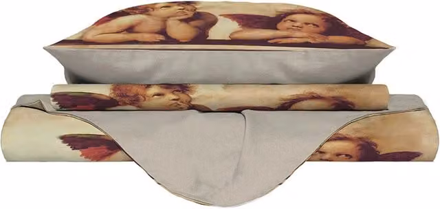 Copripiumino Matrimoniale GIORDANOSHOP in Cotone con Stampa Grafica Beige e Federe L/P: 200 x 220 cm