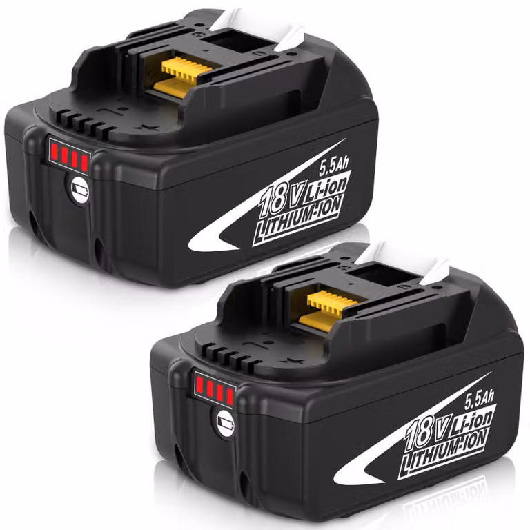 2 batterie di ricambio da 18V e 5,5 Ah per utensili elettrici