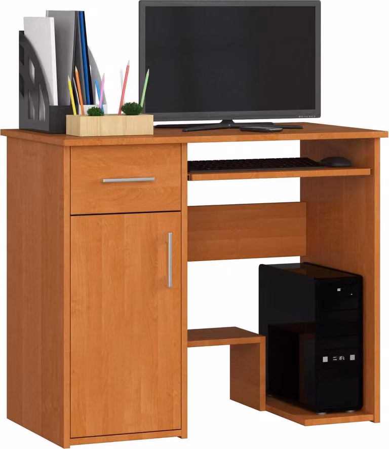 Scrivania JAY PK Olcha con cassetto e ripiano 90 cm