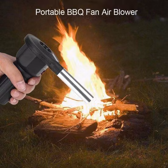 Ventilatori elettrici portatili per barbecue, ideali per cucinare all'aperto e per i picnic, realizzati in plastica
