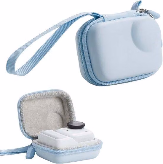 Custodia protettiva per action cam, blu, resistente agli urti, per riprese a bordo.