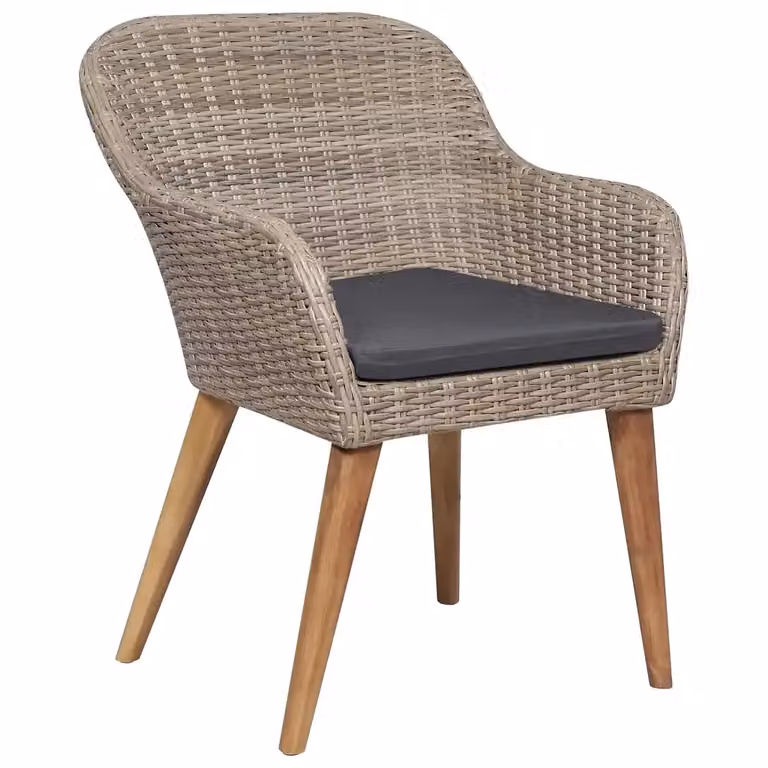 Set da pranzo da giardino vidaXL in legno di acacia oliato marrone, 9 pezzi