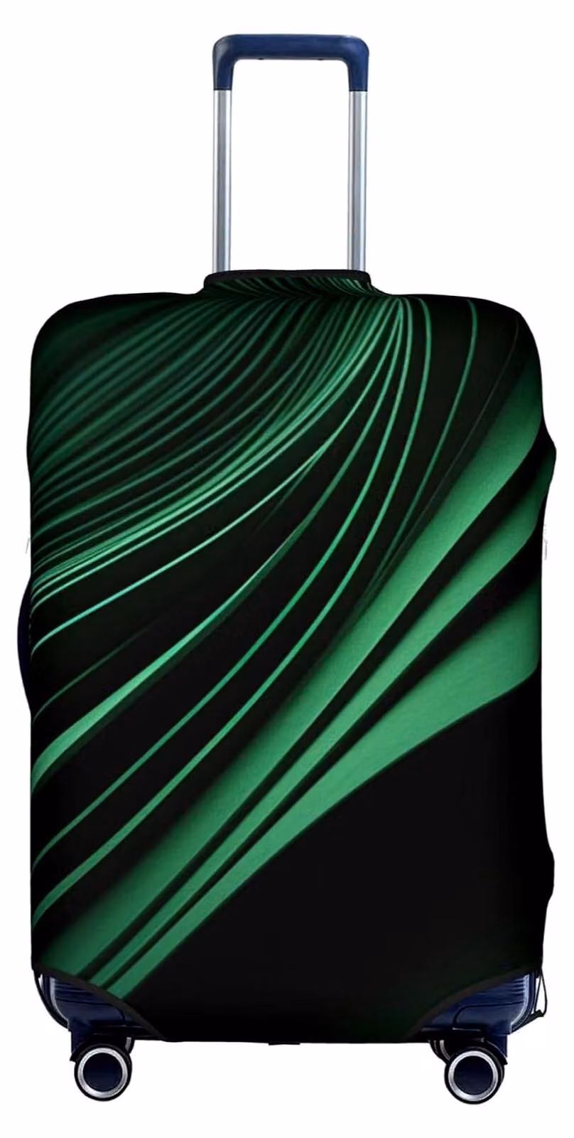 Copertura elastica per bagagli, lavabile, resistente ai graffi, verde, bianco, taglia XL