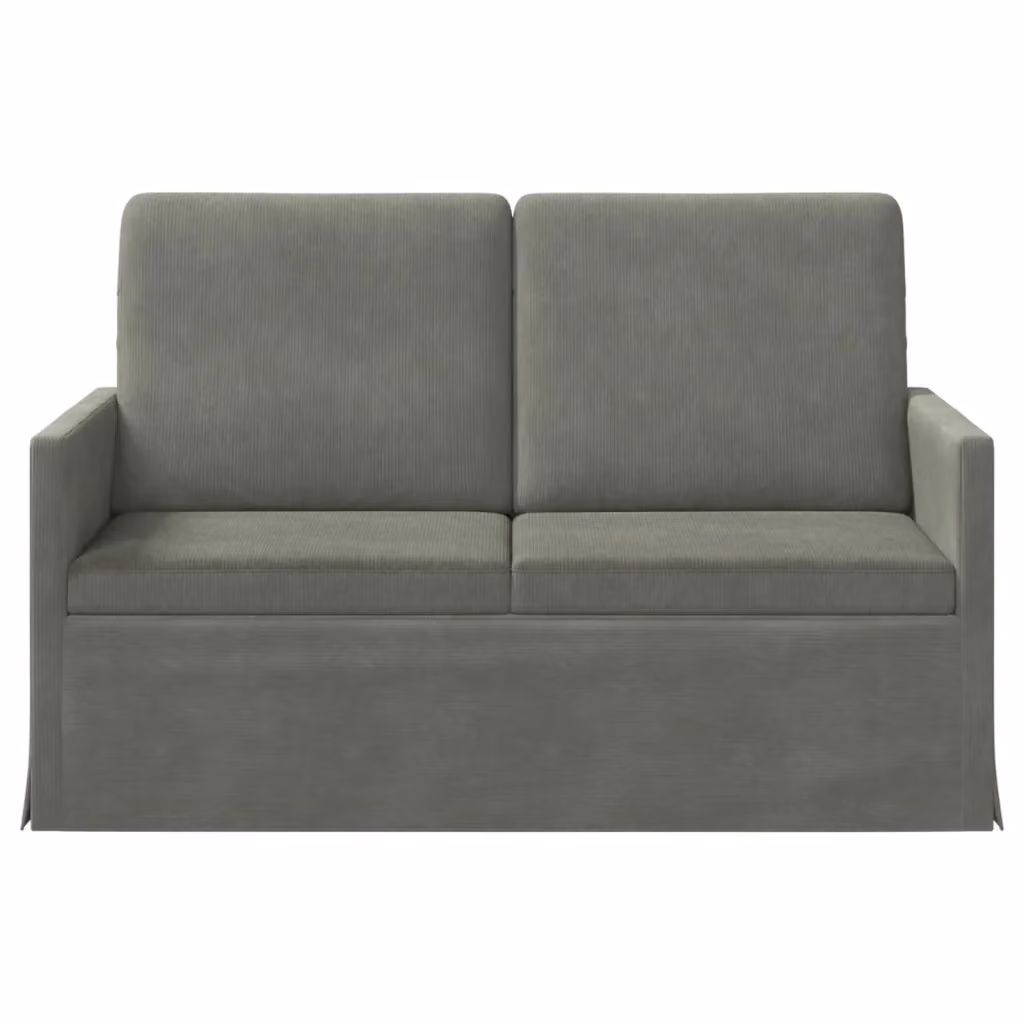 Divano a 2 posti moderno vidaXL in tessuto grigio con struttura in metallo L/P/H: 130 x 81 x 82 cm – 2