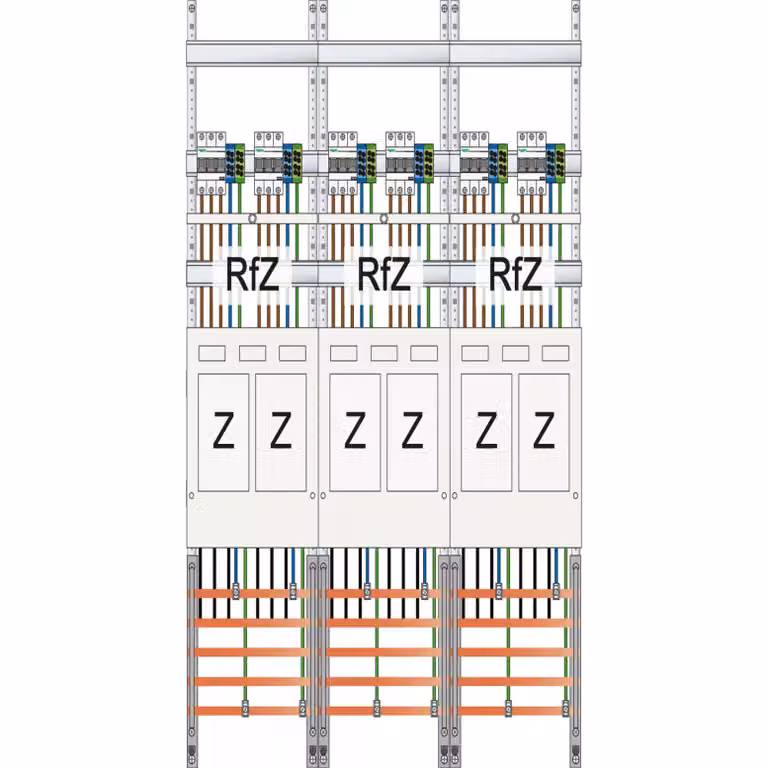 Posto contatore ABN eHZ 6Z con sezionatore bloccabile a 5 poli, LxA: 750x1050 mm EZ37260
