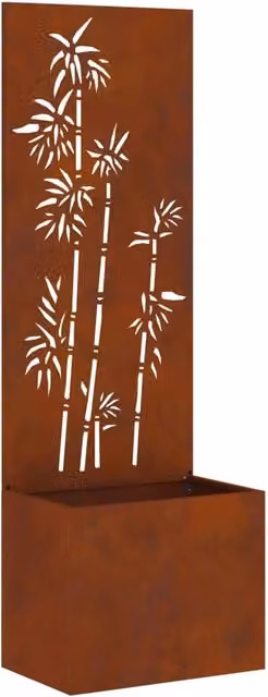 Paravento per privacy da giardino Floreale in acciaio color marrone L: 50 cm, H: 150 cm CFW3189588