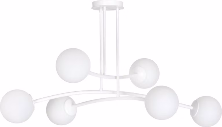 Lampadario Emibig 6xE14 40W HALLDOR 6 BIANCO 1025/6
