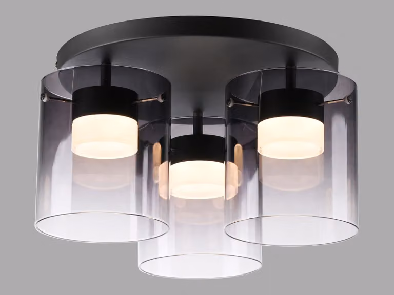 JUST LIGHT Plafoniera LED 14041-18, 22,5W, 2400lm, 3000K, nero