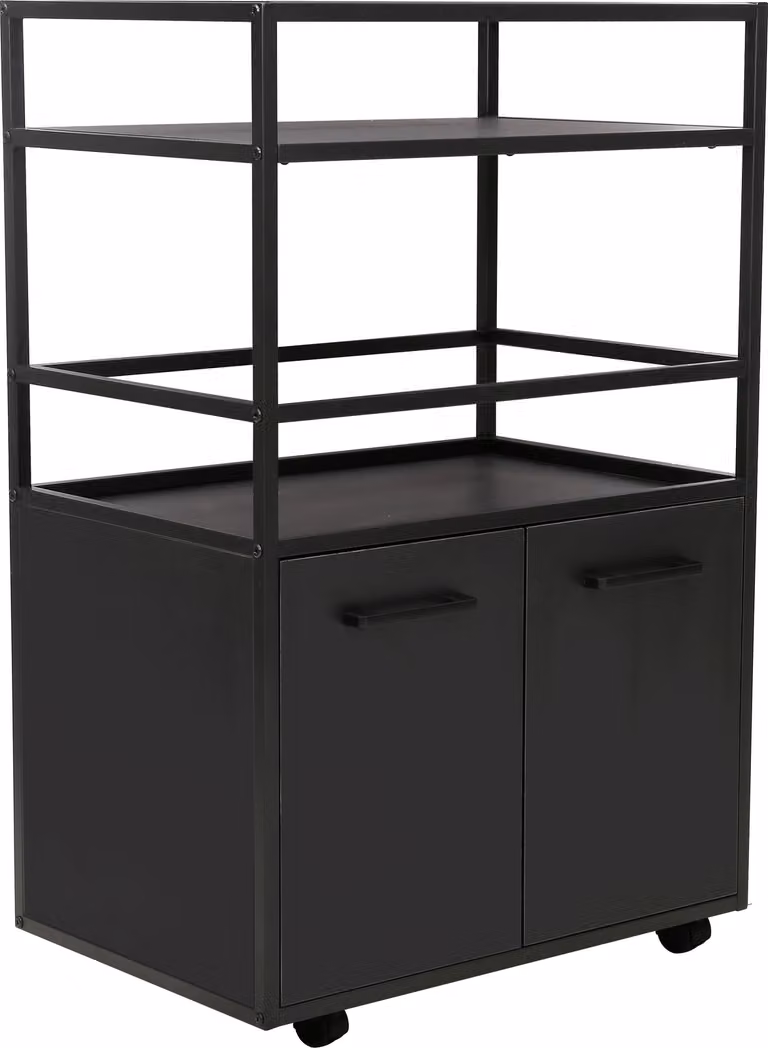 Calicosy - Credenza su ruote con 2 ante, 2 ripiani e 4 ruote L60 cm - MOSAIK