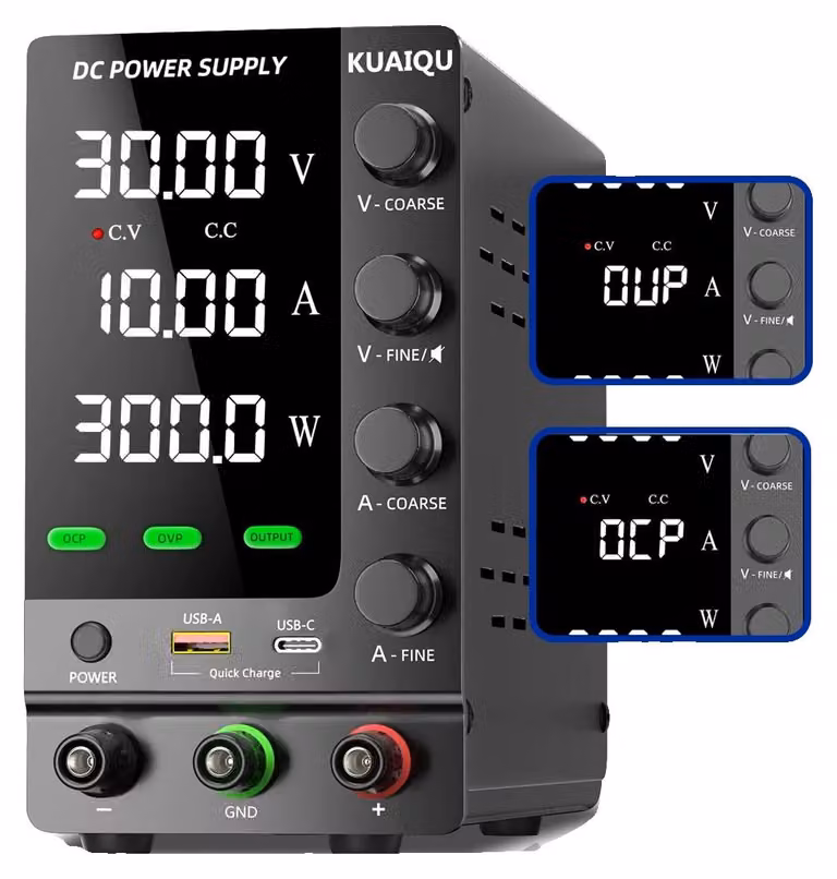 Alimentatore da laboratorio, tensione di uscita regolabile, ricarica rapida USB, potenziato 30V10A 300W, 220 V-d