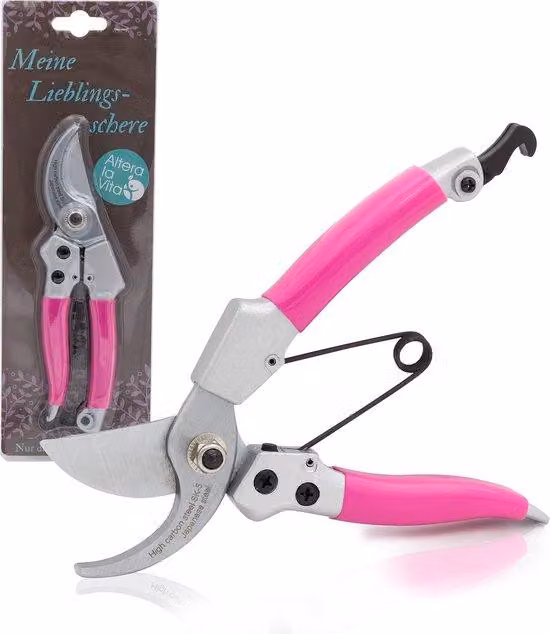 Utensile da taglio affilato con sistema bypass, rosa, per destrimani e mancini, piccolo