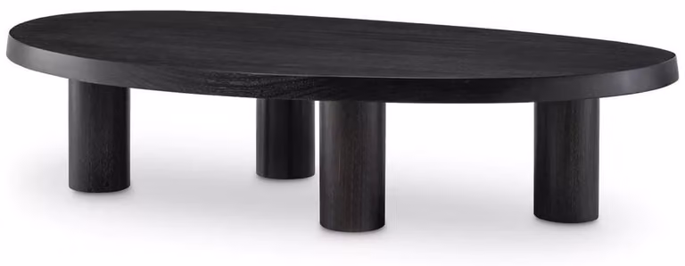 Tavolino Casa Padrino nero grigio 149 x 78,5 x h. 35 cm - Tavolino in mogano - Mobili da salotto - Mobili in mogano - Mobili - Arredamento - Mobili - Qualità lusso