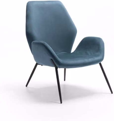 Poltrona da Salotto o da Camera Brandy 73x68x85 cm in Velluto Blu
