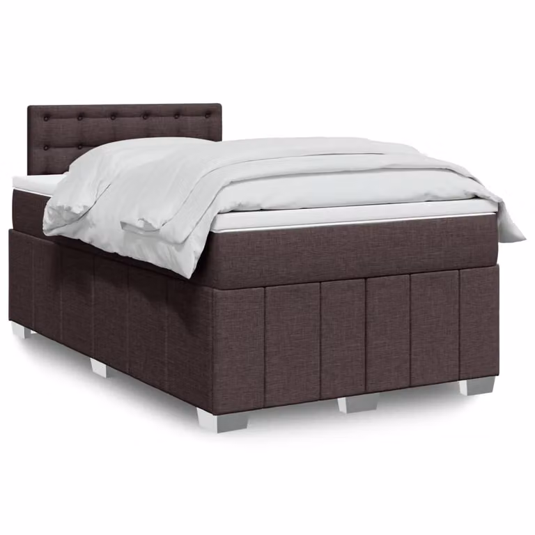 Letto Ibrido con Materasso a Molle Insacchettate vidaXL, Marrone e Bianco, L/P/H: 120 x 200 x 76,7 cm