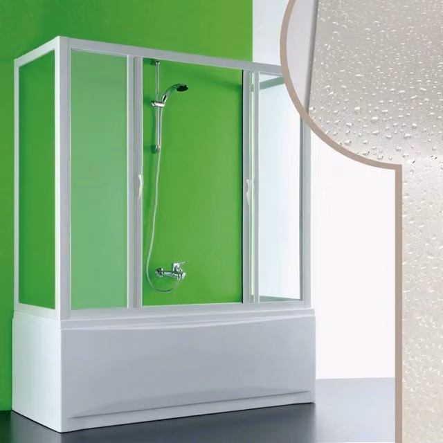 Box Doccia Sopravasca 3 lati 80x150x80 CM in Acrilico mod. Plutone 2 con apertura centrale