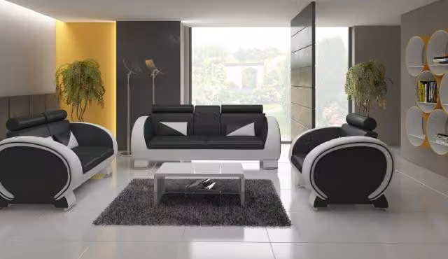 Ledersofa Ledersofa Designersofa Garnitur 3+1 Couch Polstergarnitur Polster Sofa