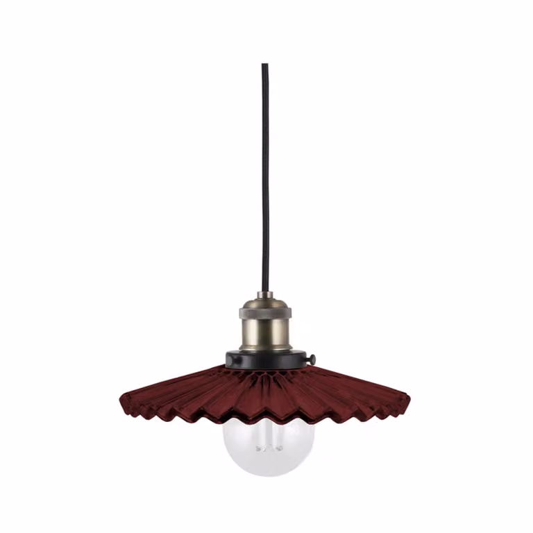 Globen Lighting Lampada a sospensione COBBLER, dimmerabile, Rosso, Soggiorno / Sala da pranzo, Vetro, Vintage, Lampada a sospensione