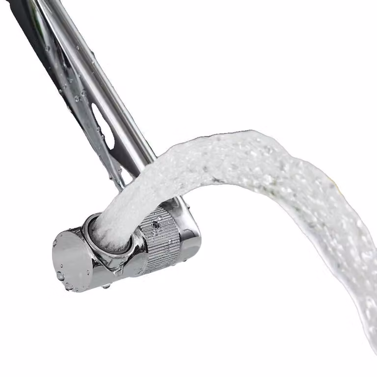 Miscelatore per lavabo, realizzato in ottone di alta qualità, dimensioni 19,5 x 8,3 x 20 cm, montaggio a incasso, rotazione a 360°, adatto per acqua calda e fredda