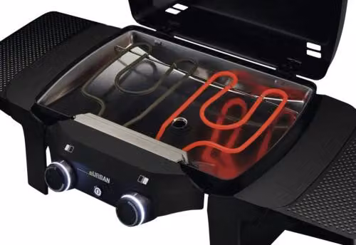 Barbecue elettrico Enders eUrban 2 con griglia, ripiano laterale e cavo di alimentazione