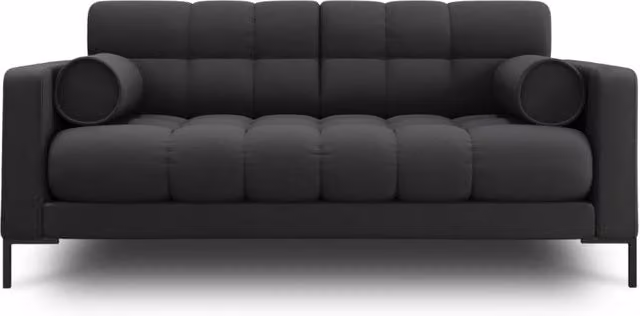 Divano 2 posti Bali Cosmopolitan Design in tessuto strutturato grigio scuro L: 152 cm, P: 75 cm, H: 92 cm – 1