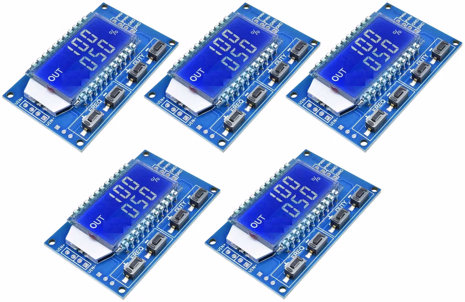 Generatore di segnali PWM, 1 Hz - 150 kHz, 3,3 - 30 V, display LCD, confezione da 5 pezzi