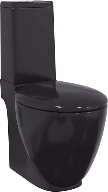 Vaso WC in Ceramica con Scarico Dietro Nero CFW4931671
