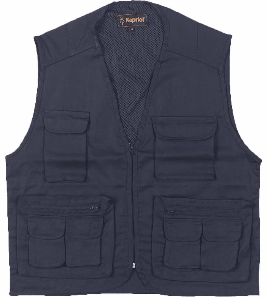 Kapriol Gilet Multitasche Blu M Pratico e Funzionale per Professionisti