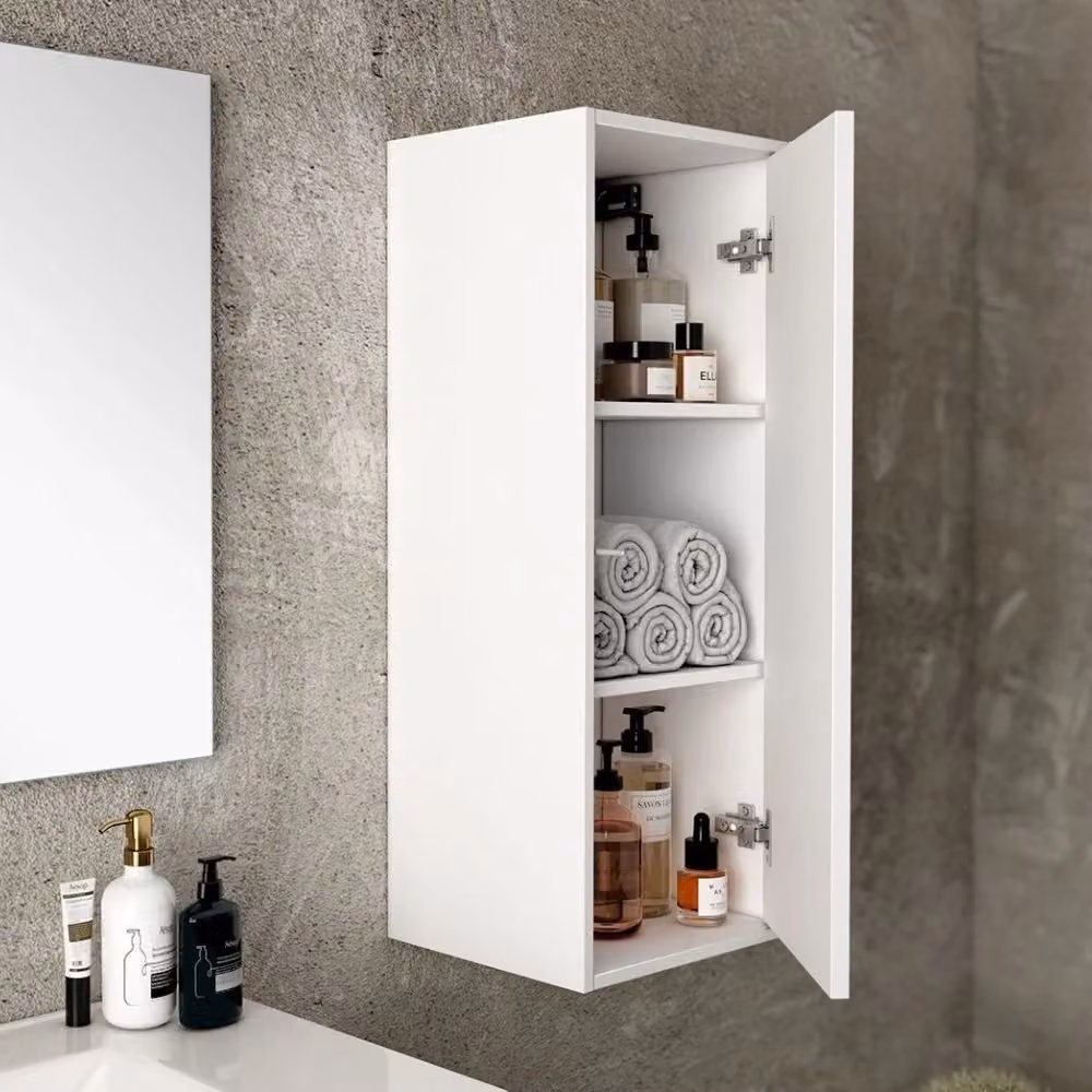 Colonna pensile da bagno Veriaffari bianca con apertura push L: 35 cm, P: 30.5 cm, H: 90 cm – 2