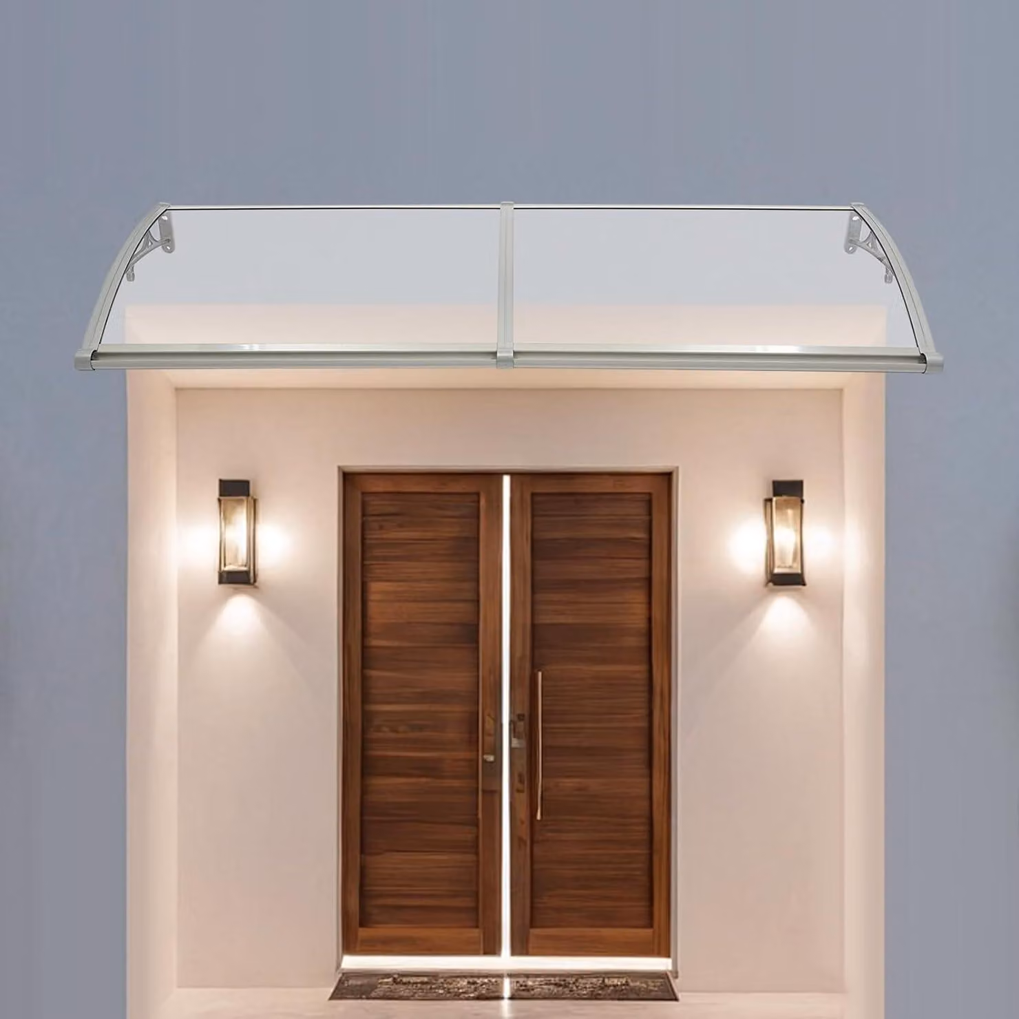 Tenda da sole trasparente per ingresso e balcone, resistente alle intemperie