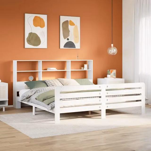 Giroletto senza Materasso Bianco 180x200 cm Legno Massello Pino 3309933