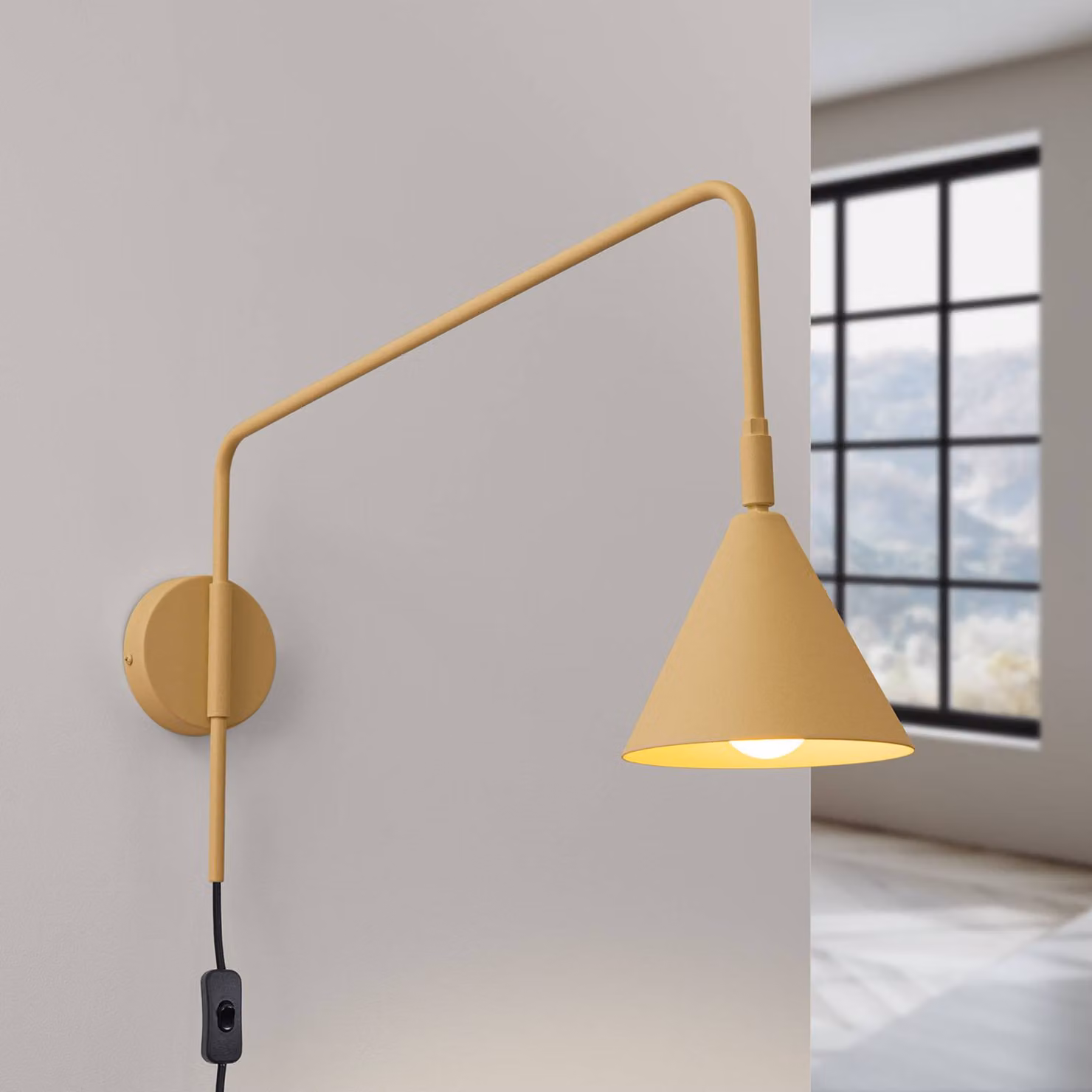 Applique da parete LYS SOLLUX LIGHTING, Ottone / Oro, Soggiorno / Sala da pranzo, Metallo, Scandinavo, Applique