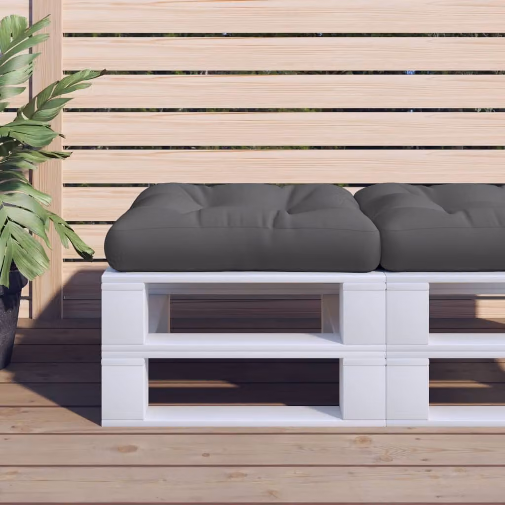Cuscino per pallet vidaXL antracite in poliestere, L/P/H: 60 x 60 x 12 cm