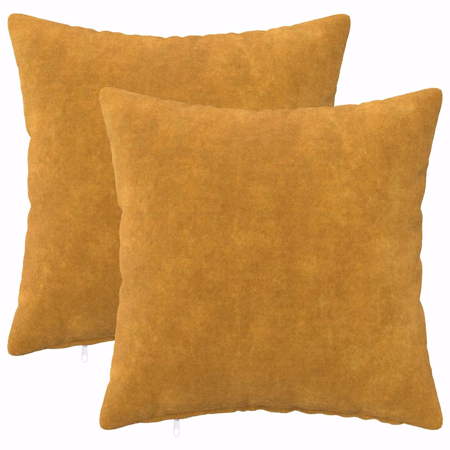 vidaXL Cuscino con cuscino HEERLEN 2 pz Giallo Fleece in microfibra