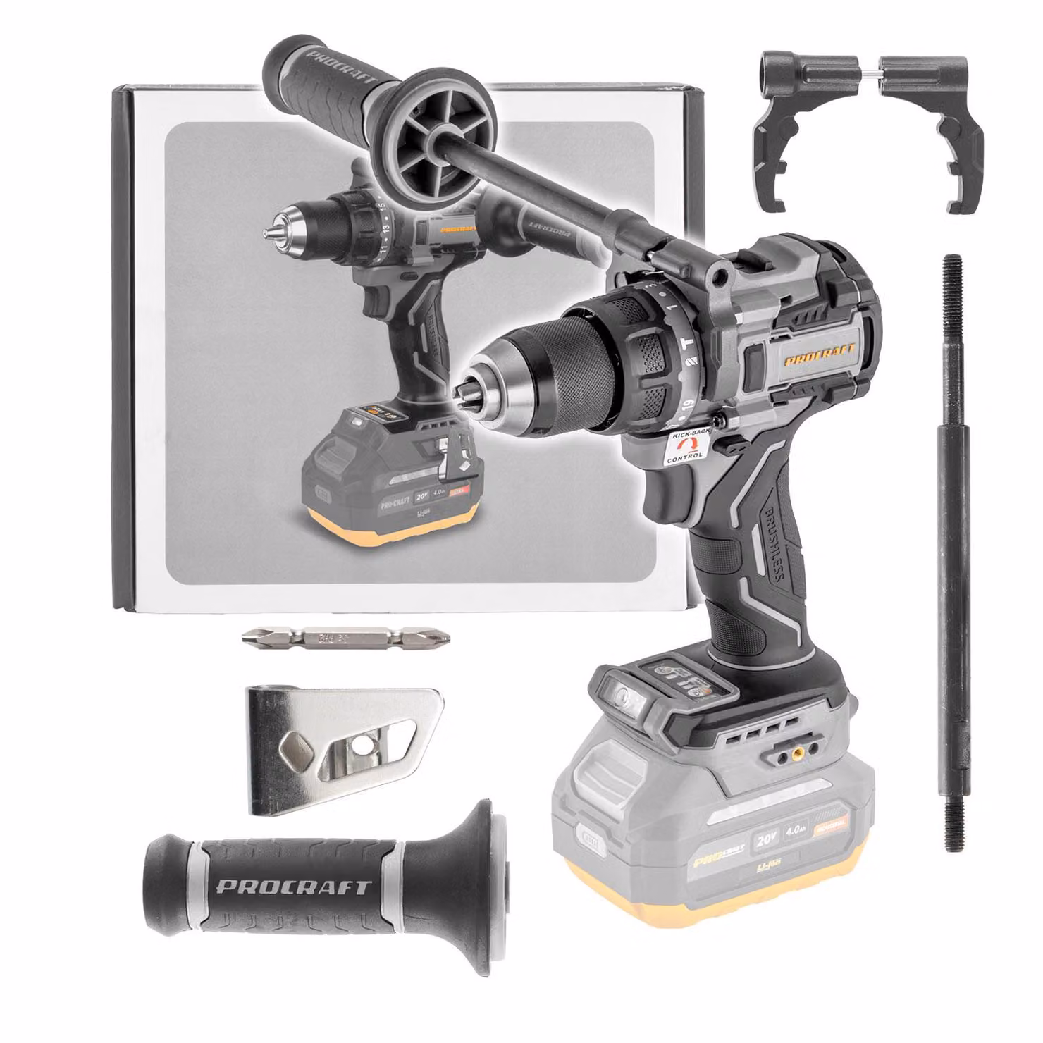 Trapano avvitatore Procraft Industrial CD20Cbb (senza batteria e caricabatterie)